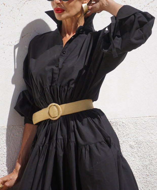 Elegant White Cotton Maxi Dress