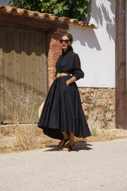 Elegant White Cotton Maxi Dress