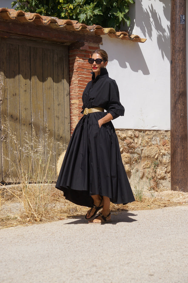 Elegant White Cotton Maxi Dress