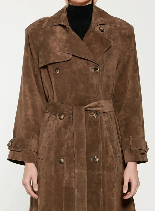 Harlow Suede Trenchcoat
