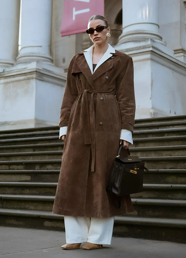 Harlow Suede Trenchcoat