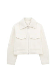 Heather Grå Uldblanding Jakke